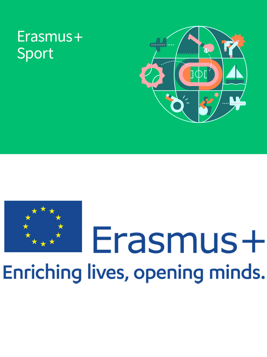 Decorative banner for Erasmus+ sport