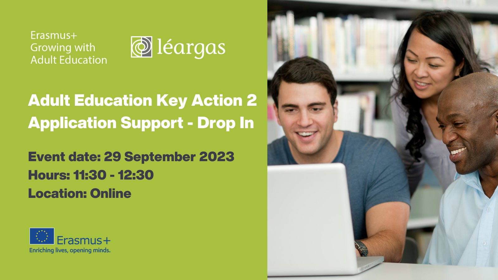 Adult Education Key Action 2 Application Support – Drop In