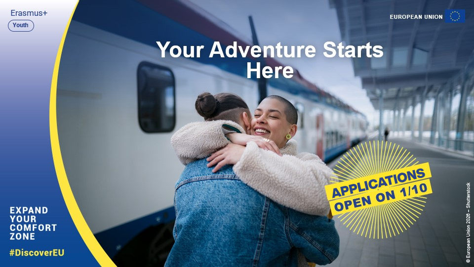 The next DiscoverEU application round opens on 1 October 2026!